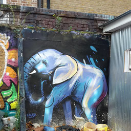 Afrikanischer Elefant, Falko, Shoreditch Street Art Tour