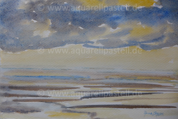 Heller Strand_Aquarell (24 x 32 cm)