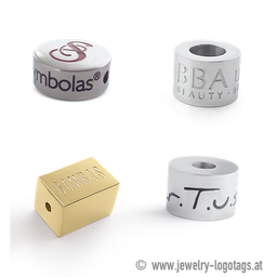 personalized logo pearl Stainless Steel, silver, gold, roségold