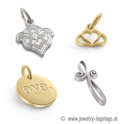 ciondolo con logo personalizzato Acciaio inossidabile, argento, oro, roségold 1