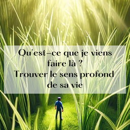 Un homme perdu dans de hautes herbes pour trouver le sens profond de la vie