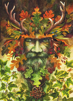 El personaje mítico del Basajaun se asemeja en algunos aspectos al del Hombre verde (Green man) de algunas tradiciones paganas europeas.