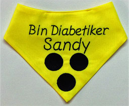Blinden Logo, blinder Hund, Halstuch für blinden Hund,neongelb