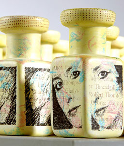 a series of 200 model funeral urns as working model for a war memorial