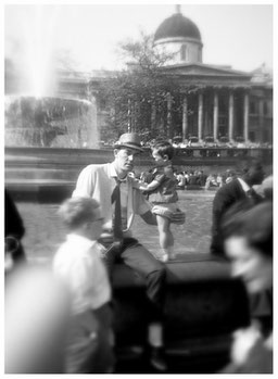 London, 1964. Me preventing my dad from falling in ...