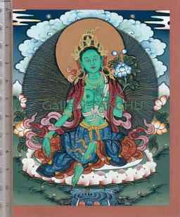 Green Tara painted by Phuntsho Wangdi