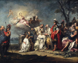 Jacopo Amigoni, Le sacrifice d’Iphigénie, vers 1740, huile sur toile, collection musée des beaux-arts de Brest métropole.