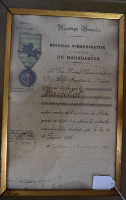 médaille commémorative de madagascar 