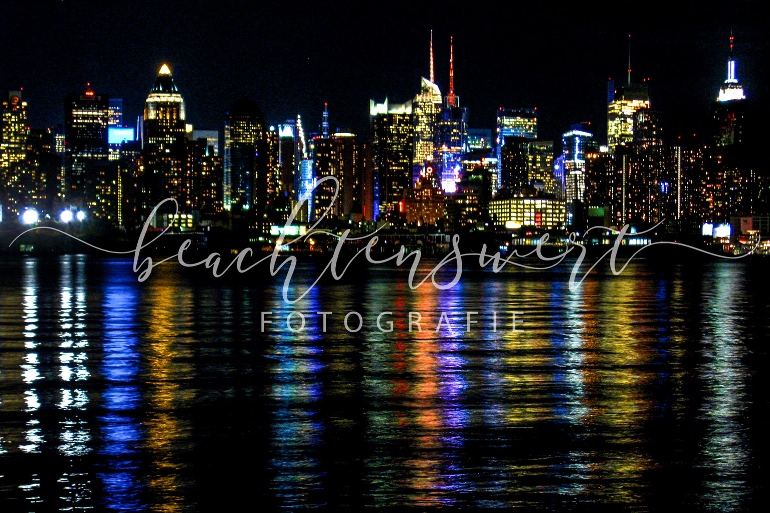 beachtenswert fotografie, Fotokunst, New York, Skyline, Nacht, night