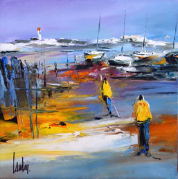 "Les cirés jaunes" - 30x30 - vendue