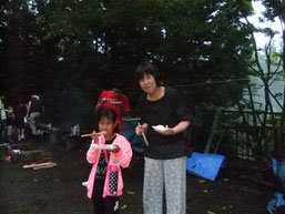 合宿中は先生と生徒が一緒に仲良くご飯を頂きました。