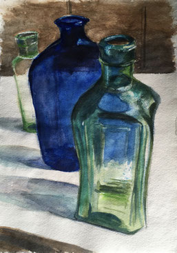 'Glass Bottles', 295 x 210cm