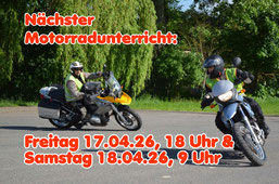 Nächster Motorradunterricht