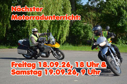 Nächster Motorradunterricht