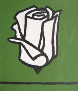 Dietmar Brehm    "Stillleben 2001" (Rose) Öl auf Leinwand 60x70cm