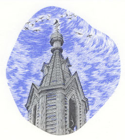 2010　The Palm of Azure　8.8x7.8cm-Limited Edition 30　Wood Engraving ￥13,500
