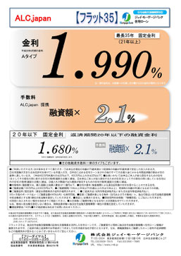 フラット35金利情報 2013年8月版