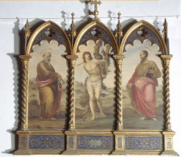 Quenza - Eglise Saint Georges - Triptyque XIXè s.