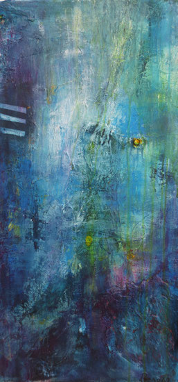 "Mondnacht " , mixed media , 40x80 cm , BNr. 317