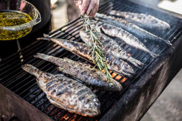 Fischgrillen - RYA Segelß und Seefahrtschule Kroatien - White Wake Sailing