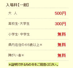 醒井養鱒場　入場料