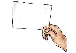 Copyright & Design by Emil Pelz 2026 - Hand / leeres Papier