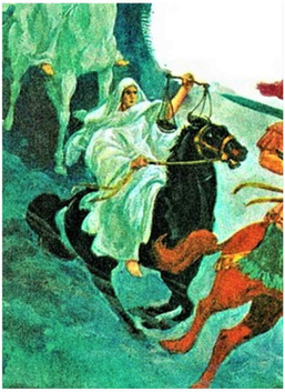 La balance portée par le cavalier chevauchant le cheval noir annonce la famine au temps de la fin