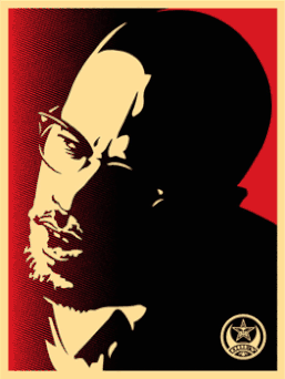 Shepard Fairey Malcom X red