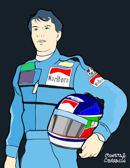Helmet of Ivan Capelli by Muneta & Cerracín