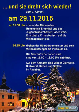 29.11.2015 Pyramidenanschieben Hohenstein-Ernstthal 1.Advent