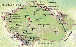 Landkarte Tschechische Republik