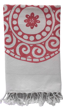 Yogadecke Bila rot Mandala Baumwolle