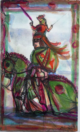 Tafel 77 mit Königin Venus 29,7 x 21 Feder, Aquarell 2006