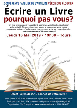 Conférence de Véronique Plouvier à Tours - journal de l ecrivain autoédité
