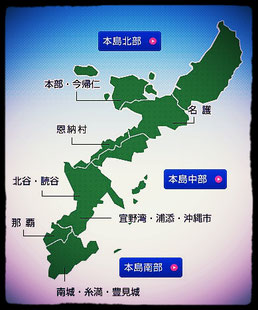 沖縄本島の外形地図