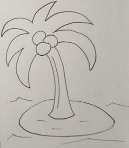 Palme auf Insel