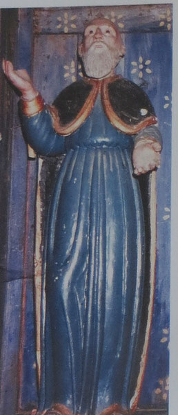 Santo Pietro di Venaco- statue en bois de Sant'Eliseu (cl. Corsica Sacra)