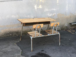 Kinder Stuhl Stühle Metall Massivholz Natur Vintage Möbel Holz  Industrie Industry Antik Furniture Mülheim an der Ruhr Brocante Alt Möbel Ruhrgebiet Shabby Chic Echtholz Antik 50er