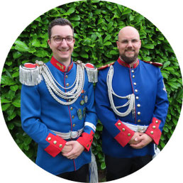 Grenadiermajor Lars Gerstner mit Adjutant Fabian Pulver