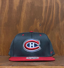 【NHL：モントリオール・カナディアンズ】Montreal Canadiens Zephyr Rundown Vapor Tech Snapback Adjustable Hat (Charcoal/Red)