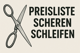Preisliste Scheren schleifen