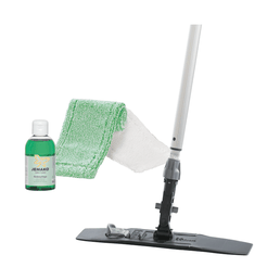 JEMAKO Boden-Set M grün kurz - Dank robuster und langlebiger Fasern das perfekte Set für alle matten und rauen Böden! Einfach mit der grünen Faser wischen, dann mit der weissen Faser das Wasser und den gelösten Schmutz aufnehmen, fertig.