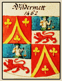 Wildermett Wappen. Reproduktion aus Wappenbuch der Stadt Biel 1767 - 1797, erschienen 1797.