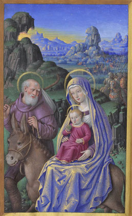 Grandes Heures d'Anne de Bretagne. Enluminure de Jean Bourdichon – Bnf Lat. 9474 - f°76v.