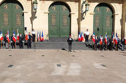 Cérémonie Saint Michel devant le théâtre de Béziers le 7 octobre 2023 anocr34.fr