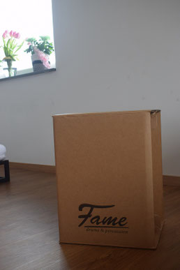 Fertig zusammengebaute Cardboard Cajon von Fame