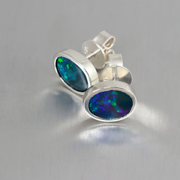 Silber 925,Ohrstecker, Henrietta Klemen, Goldschmiede Backhaus, Unikat, Einzelstück, Handarbeit, Opal 