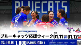 PFUブルーキャッツかほく 無料招待