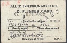 Displaced Persons Ausweis (Dänisches Arbeits- u. Sozialministerium)