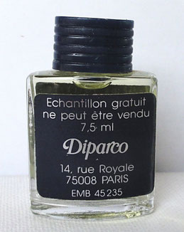 DIPARCO : H POUR HOMME - EAU DE TOILETTE/APRES RASAGE EPICE : VERSO DE LA MINIATURE